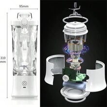 攜帶式攪拌機,個人尺寸攪拌機,搭配6片刀,20安士迷你攪拌機,適用於廚房、家庭、旅行