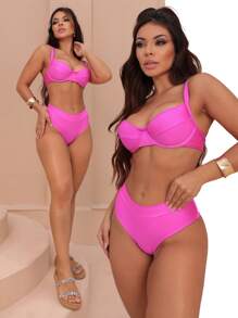 Women Bikini Sets - 粉色 - 查看 1