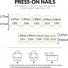 24入組聖誕橢圓指甲夾,聖誕節快樂指甲夾,彩色短款指甲,完成紅色和白色組合,新年燦爛的聖誕風格指甲夾,可穿戴式指甲,可愛的麋鹿指甲,包括1片果凍膠和1片指甲文件,適合日常穿戴,例如派對和舞會 - 彩色 - 查看 6