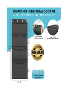 豪華玩具收納掛袋公仔娃娃分類4層牛津布門收納袋兒童玩具家用收納掛袋網狀毛絨玩具收納袋