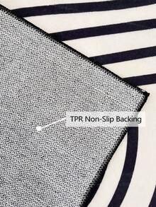 1入單品幾何抽象地毯,高密度人造羊絨現代極簡黑白條紋設計柔軟舒適可水洗防滑家居地毯,適合客廳臥室床邊墊,家居裝飾 - 彩色 - 查看 9