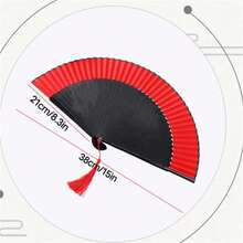 1 件紅色裝飾折疊扇,非常適合派對、舞會、家居裝飾等。 - 紅色 - 查看 8