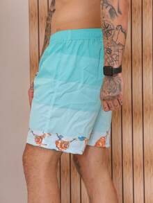 Men Shorts - 薄荷綠 - 查看 2
