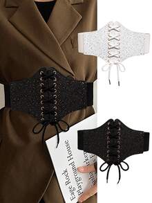 1 Miếng Ngôi sao Trang trí Eo đàn hồi Thắt lưng Đối với phụ nữ - màu đen - Xem 6