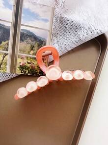 1 件女士亚克力圆球发夹，发夹适合简单的日常发型