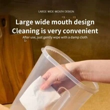 Pet Food Storage Container, Large Capacity Sealed Damp-Proof Divided Tank, Suitable For Cats And Dogs - Blue - View 5