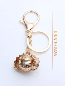 1個可打開和關閉的多層翅膀形吊墜,適用於項鍊,鑰匙扣或手提包裝飾 - 銀色 - 查看 5