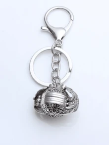 1個可打開和關閉的多層翅膀形吊墜,適用於項鍊,鑰匙扣或手提包裝飾 - 銀色 - 查看 3