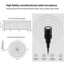 PULUZ 6m 3.5mm Jack Lavalier Omnidirectional Condenser Recording Video Microphone Omnidirectional Condenser Recording Mic for Interview Meeting Video - Black - View 4