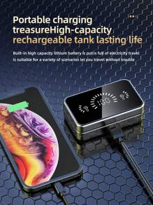 S20 Wireless Earbuds, TWS-True Wireless Stereo Headphones, Built-in Microphone Voice Call, One-touch Control, Immersive Premium Sound Long Distance Connection Headset, Super Capacity Charging Case with Digital Display, Pink - Pink - View 8