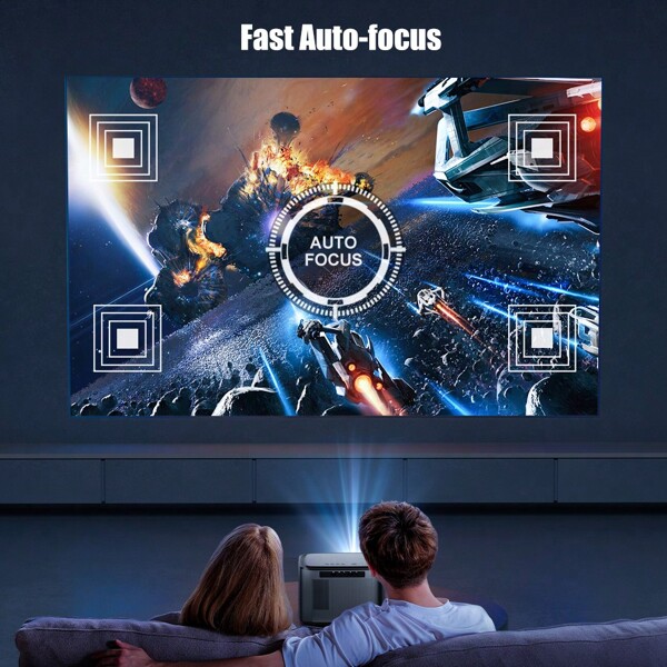 BYINTEK X25 Full HD Projector, 1080P 4K Video Projector, Auto Focus