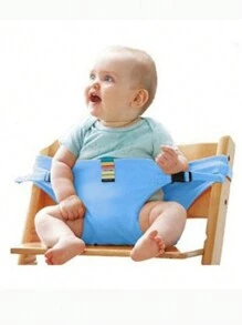 1pc Baby High Chair Safety Belt Portable Infant Travel Harness Waist Belt, Suitable For Everyday Use - Black - View 4