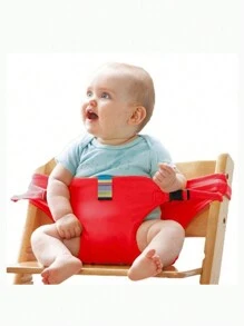 1pc Baby High Chair Safety Belt Portable Infant Travel Harness Waist Belt, Suitable For Everyday Use - Black - View 3