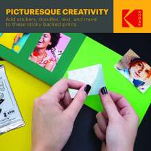 Kodak Premium 2" X 3" Sticky-Backed Zink Photo Paper (20 Sheets), Compatible With Smile And Step Instant Cameras And Instant Printers! - 白色 - 查看 6