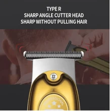 Kemei Keaumi KM-679金属机身电动毛发修剪器自动磨油头推剪USB充电式专业家用理发器电推剪