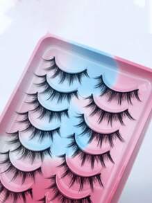 10 Pairs False Eyelashes,Slender Multi-layer 3D Crisscross Fluffy Fake Eyelashes Extension, Natural Look Soft Comfortable Lashes