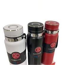 1 Piece Insulated Stainless Steel  Bottle With Letter Print For Kitchen - Black - View 5