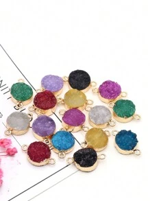 5pcs/Set Random Color Natural Stone Connectors Charms For DIY Necklace Bracelets Jewelry Making Accessories - Random Color - View 10