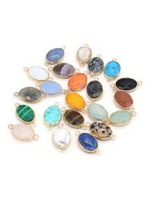 5pcs/Set Random Color Natural Stone Connectors Charms For DIY Necklace Bracelets Jewelry Making Accessories - Random Color - View 19