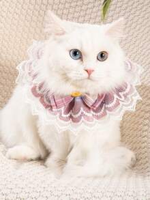 貓咪蕾絲圍巾項圈口水巾寵物精靈小布偶貓衣服裝飾狗狗圍兜飾品