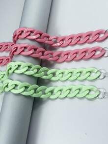 LNFCXI 2入組時尚淺綠紅色亞克力眼鏡鏈女士男士適用 - 彩色 - 查看 3