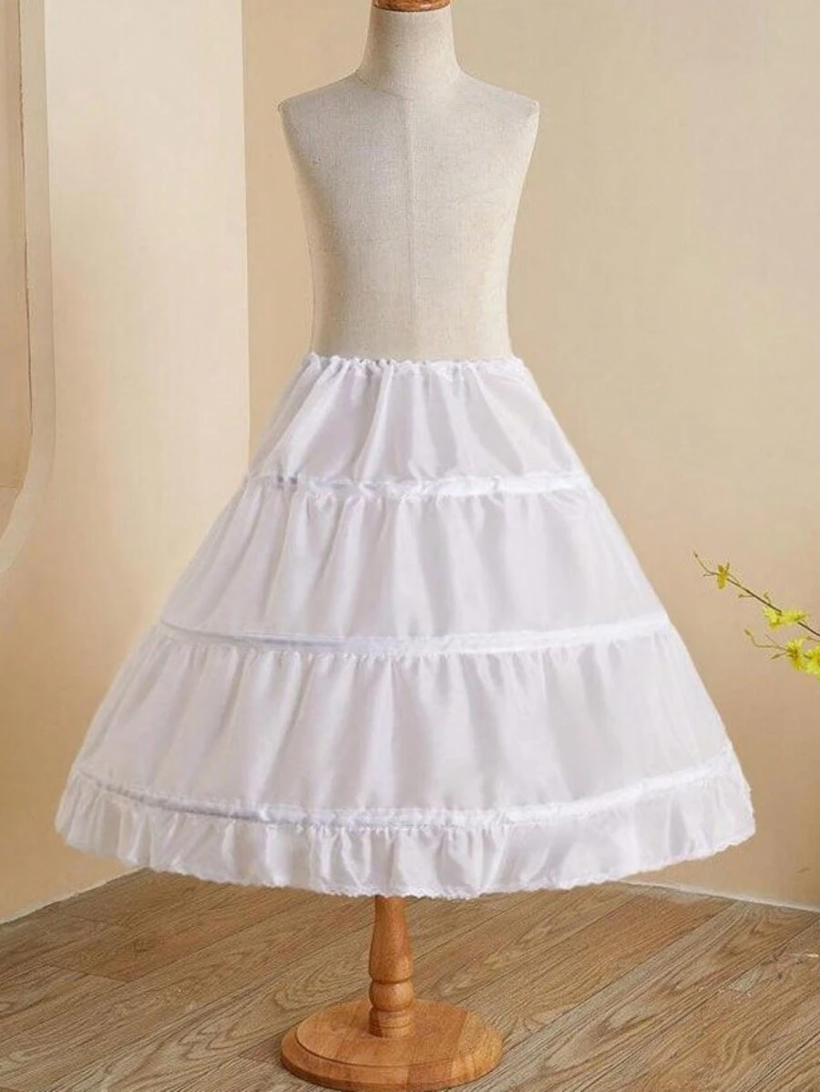 女士裙子公主裙衬裙、婚纱、礼服衬裙女士秋季服装 - 白色 - 查看 1