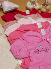 Kit 03 Macacão Infantil Baby Menina Bebê Recém-Nascida-03 meses Promoção (Canguru)