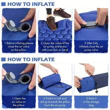 露營睡墊,超輕便露營睡墊,帶枕頭和內置腳踏氣泵,可充氣睡墊,便攜和緊湊,適用於露營背包旅行徒步旅行(綠色)