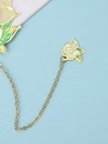 金屬書籤,風格空心書籤,梅花蘭花書籤 - 綠色 - 查看 3