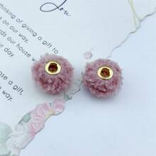 10pcs Colorful Plush Ball Bead With Large Hole Diy Jewelry Making Accessory - Hair ball beads - View 13