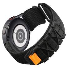 尼龍手錶帶配samsung Galaxy Watch 6/5/4 40mm 44mm/watch 5 Pro 45mm/watch 6/4 Classic 43mm 47mm 42mm 46mm/active 2/active/watch 3 41mm,20mm男女運動手錶帶 - 橘色 - 查看 3