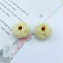 10pcs Colorful Plush Ball Bead With Large Hole Diy Jewelry Making Accessory - Hair ball beads - View 9