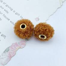 10pcs Colorful Plush Ball Bead With Large Hole Diy Jewelry Making Accessory - Hair ball beads - View 18