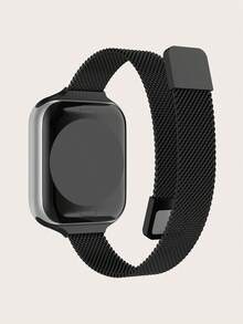 米蘭尼斯磁性小腰金屬手錶帶，適用於蘋果手錶 - 黑色 - 查看 2