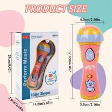 兒童麥克風玩具,可陪唱麥克風用於兒童,迴聲麥克風用於兒童和幼兒,兒童卡拉ok機麥克風,早期教育音樂玩具 - 粉色 - 查看 2