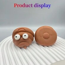 1入緩解壓力玩具有趣黏性便便球流體藝術玩具,tpr惡作劇玩具 - 藍色 - 查看 4