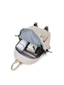 單肩包男士錢包斜挎包小肩背包旅行胸包信使包男女兼用臀包腰包胸包學生書包商務禮物丈夫父親禮物情人節禮物男士必備 - 卡其色 - 查看 5