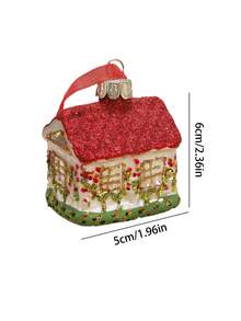 1入聖誕屋裝飾擺件聖誕樹吊飾diy禮物,適用於幼兒園兒童 - 彩色 - 查看 6