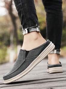 Zapatos De Hombre De Gran Tamaño Tipo Mule - Gris Oscuro - Ver 5