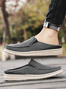 Zapatos De Hombre De Gran Tamaño Tipo Mule - Gris Oscuro - Ver 6