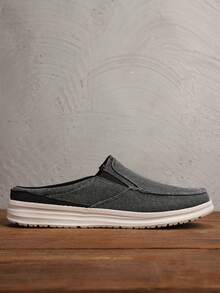 Zapatos De Hombre De Gran Tamaño Tipo Mule - Gris Oscuro - Ver 8