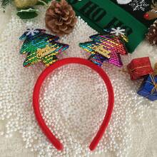 1入女童彩色聖誕節發箍,可愛的聖誕樹公主女孩裝扮頭箍配飾,適合聖誕節使用 - 彩色 - 查看 3