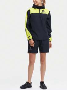 HOTSUIT 女性桑拿運動套裝,具有遮光罩,減肥塑身健身服,防水防霧,運動訓練必備 - 黃色 - 查看 2