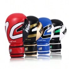 Bronjee Brand High-rebound Foam Professional Boxing Gloves, 6oz 8oz 10oz 12oz 14oz 16oz, Full Size Kid/adult Boxing Gloves For Boxing Training, Punching Bag, Pu Leather Four Colors Optional - Blue - View 2