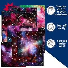 24張6"×6"星空剪貼簿紙,藍色宇宙剪貼簿圖案紙包diy手工背景紙 - 紫色 - 查看 8