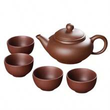 New Arrival Purple Clay Teapot 100ml Yixing Porcelain Kung Fu Tea Pot Set Teapots Chinese Handmade Zisha Ceramic Sets Kettle - Brown - View 5
