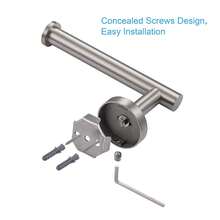 1個免鑽孔不銹鋼衛生紙架浴室衛生間紙巾桿,適用於浴室,衛生間和酒店 - 銀色 - 查看 5