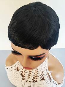 New European And American Short Haircut - Black - View 8