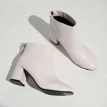 Của phụ nữ Dày Giày cao gót Giày ống , 2023 Hàng mới đến , Gầy Phong cách , Mùa Đông & Mùa thu - trắng - Xem 4