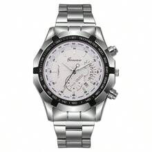 1枚時尚男士鋼帶手錶,休閒商務機械手錶,英式商務男士手錶 - 銀色 - 查看 9